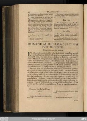 Dominica Decima Septima Post Trinitatis. Evangelium Luc. 14, 1. ad 12.