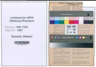 Entnazifizierung Wilhelm Schmidt , geb. 20.05.1891 (Metzgermeister)