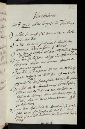 253r-259v, Verstorbene im Jahr 1833 ohne Angabe des Todestags - Verstorbene im Jahr 1834 ohne Angabe des Todestags.
