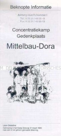 Informationsblatt der KZ-Gedenkstätte Mittelbau-Dora in niederländischer Sprache