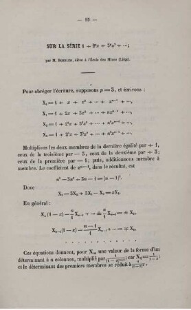 Sur la série. ...