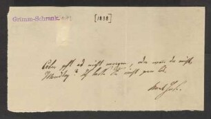 Brief an Jacob Grimm : 28.07.1838