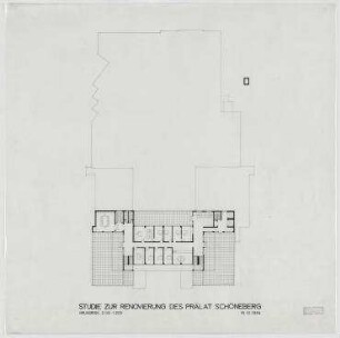 Umbau Prälat Schöneberg (nicht realisiert) – Grundriss 2. OG. Berlin-Schöneberg, Hauptstraße 122