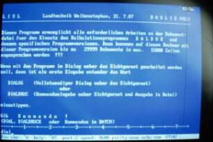 DOKLIS zur Dokumentenverwaltung in LISL
