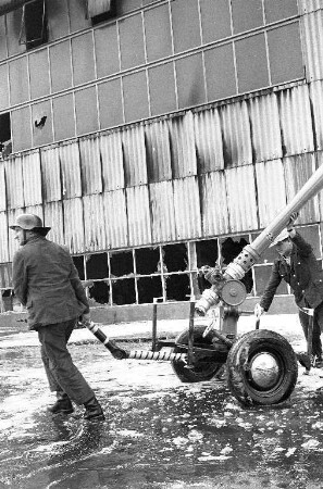 Brand im Kraftwerk der Raffinerie DEA Scholven.