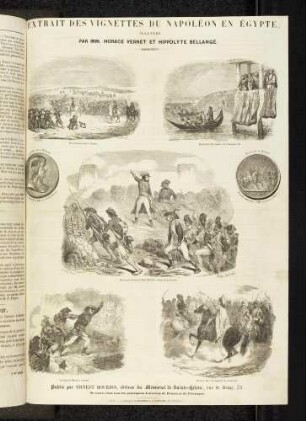 Extrait des vignettes du Napoléon en Égypte. Illustré par MM. Horace Vernet et Hippolyte Bellangé.