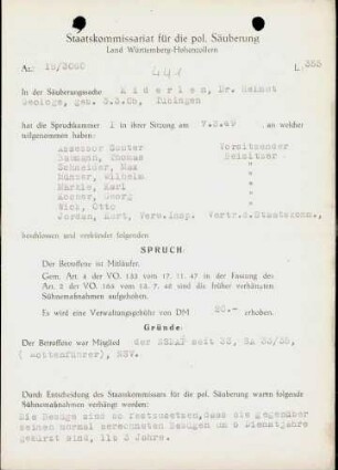 Kiderlen, Helmut, Dr.