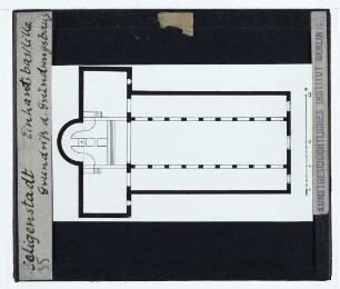 Seligenstadt, St. Marcellinus und Petrus (Einhardsbaslika) : Grundriss, Rekonstruktion