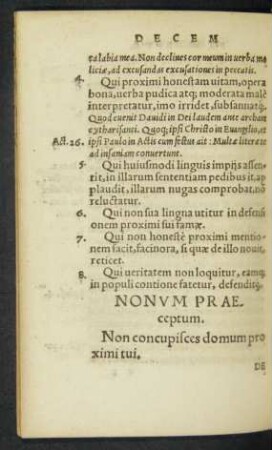 Nonum Praeceptum.