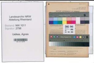 Entnazifizierung Agnes Uelkes , geb. 02.01.1900 ()