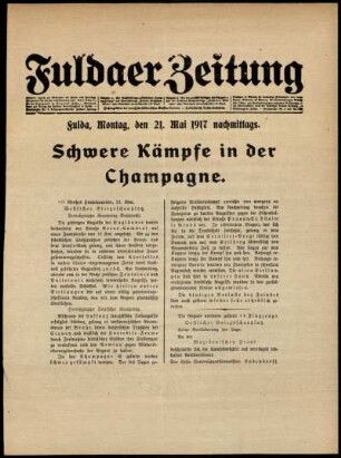 Ausgabe vom Montag, den 21. Mai 1917.