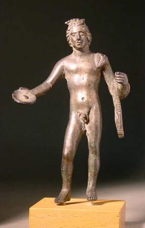 Italische (?) Statuette: "Bacchus mit Opferschale" (vermutlich Apollo)