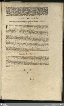 Errata Tomi Secundi