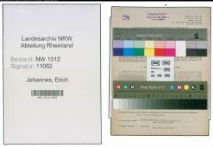 Entnazifizierung Erich Johannes , geb. 25.05.1898 (Werkmeister)