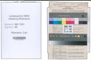 Entnazifizierung Carl Rahmann , geb. 19.04.1883 (Geschaeftsfuehrer)