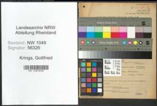 Entnazifizierung Gottfried Krings , geb. 19.08.1884 (Rendant)