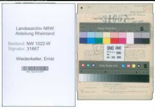 Entnazifizierung Ernst Wiedenkeller , geb. 09.01.1915 (Bahnbeamter)