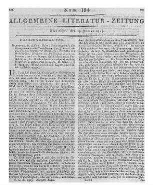 Ammon, C. F.: Christliche Religionsvorträge über die wichtigsten Gegenstände der Glaubens- und Sittenlehre. 2. Aufl. T. 1. Erlangen: Palm 1803