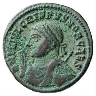 Münze, Follis, Aes 3, 317 - 320 n. Chr.
