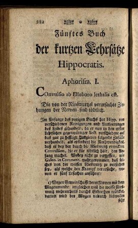 Fünftes Buch der kurtzen Lehrsätze Hippocratis.