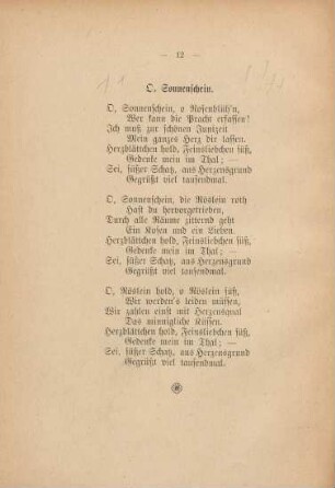 O, Sonnenschein