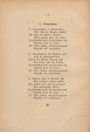 O, Sonnenschein