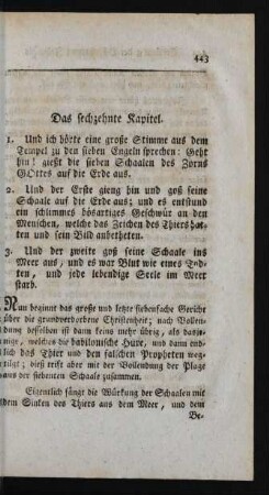 Das sechszehnte Kapitel