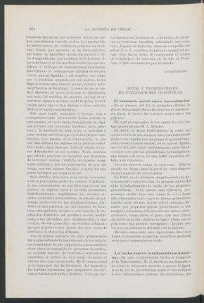Notas e informaciones de publicaciones científicas