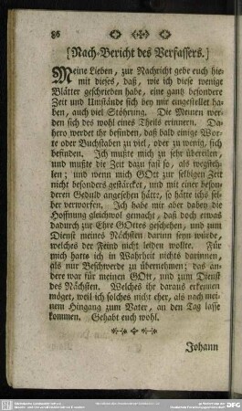 [Nach-Bericht des Verfassers]