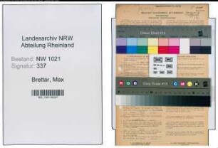 Entnazifizierung Max Brettar , geb. 07.11.1885 (Oberstud.direktor)