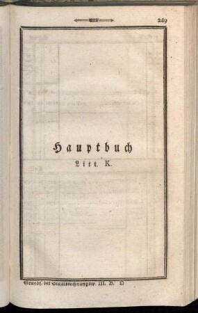 Hauptbuch Litt. K. - Einschreibbü- Litt. L.
