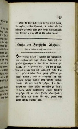 Sechs und Funfzigster Abschnitt. Der Kaufmann auf dem Lande