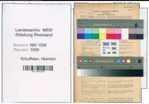 Entnazifizierung Heinrich Schuffelen , geb. 21.03.1903 (Fahrer)