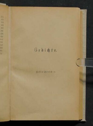 Gedichte. Erstes Bändchen.