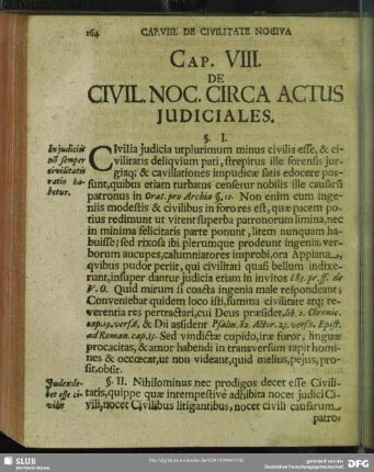 Cap. VIII. De Civil. Noc. Circa Actus Iudiciales