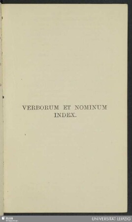 Verborum et nominum index