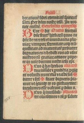 Benedictio quorumcunque fructuum