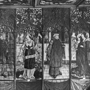Goslar, Rathaus, sog. Huldigungssaal, Teile der Bemalung der Südwand