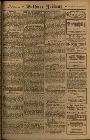 Zweite Ausgabe vom Donnerstag, den 18. Dezember 1919.
