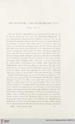 26: Eine böotische Vase geometrischen Stils