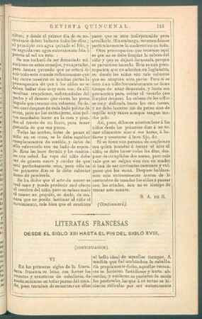 Literatas francesas desde el siglo XIII hasta el fin del siglo XVIII. (Continuación).