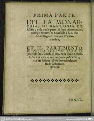 Prima Parte Del La Monarchia, Di Babilonia Et Assiria