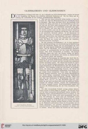 Glasmalereien und Glasmosaiken [zugehörige Abbildungen siehe auch auf den folgenden Seiten]