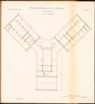 Amtsgerichts- und Gefängnisgebäude, Kattowitz: Grundriss DG 1:100