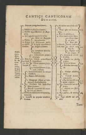Cantici Canticorum Divisio.