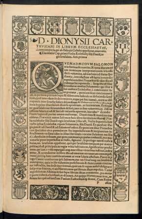 D. Dionysii Carthusiani In Librum Ecclesiastae ... enarratio.