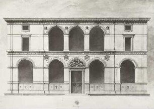 Stoke-upon-Trent, Entwurf für eine Pottery School (Töpferschule): Aufriß der Hauptfront