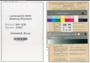 Entnazifizierung Bruno Ganswindt , geb. 16.12.1909 (Arbeiter)