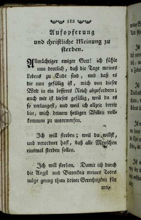 Aufopferung und christliche Meinung zu sterben. - Litaney Nach Gebrauch der katholischen Kirche für die Sterbende.