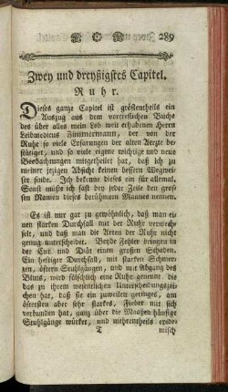 Zwey und dreyßigstes Capitel. Ruhr.